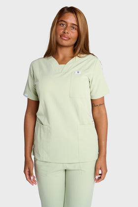 Pistachio Natasha Scrub Top